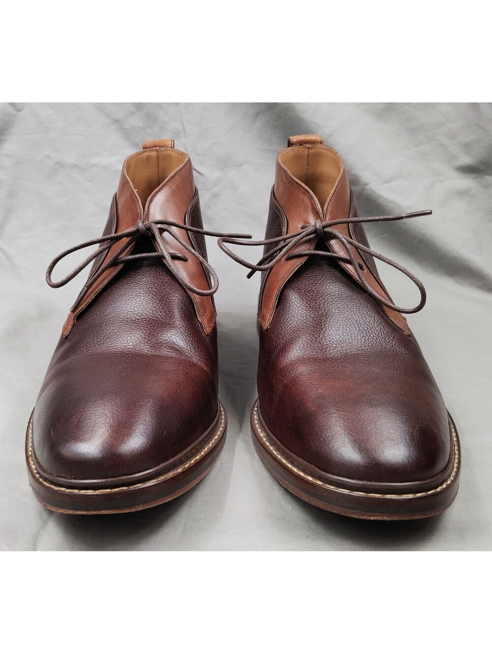 Cole Haan C22889 Chukka Boots Men's 11.5 M Brown Leather Two Tone Lace Up